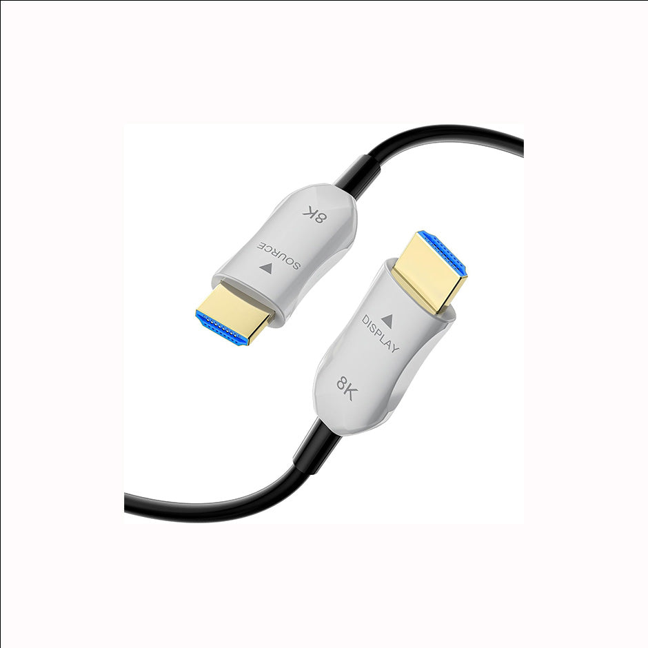 8K Fiber Optic HDMI 2.1 Cable 50ft, Long Active HDMI Cable, High Speed Fiber HDMI Cord, 48Gbps, 8K@60Hz 4K@120Hz, Dynamic HDR, eARC, HDCP 2.2&2.3, 3D, for HDTV Monitor Game Laptop Home Theatre