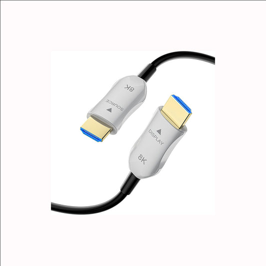 8K Fiber Optic HDMI 2.1 Cable 50ft, Long Active HDMI Cable, High Speed Fiber HDMI Cord, 48Gbps, 8K@60Hz 4K@120Hz, Dynamic HDR, eARC, HDCP 2.2&2.3, 3D, for HDTV Monitor Game Laptop Home Theatre