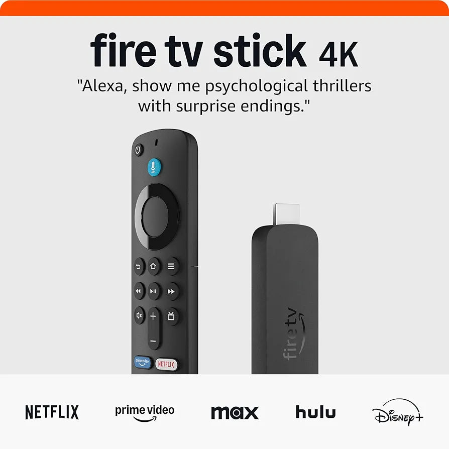 Amazon Fire TV Stick 4K  with AI-powered Fire TV Search, Wi-Fi 6, stream over 1.5 million movies and shows, free & live TV