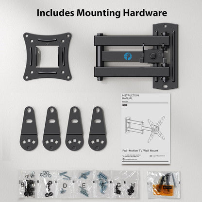 Full Motion TV Monitor Wall Mount Bracket Swivel Tilt Extension
