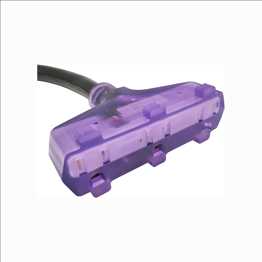 Parkworld 885880A RV 30A to (3) 15A Tri Outlet Household Adapter Cord 125V, Male with Handle TT-30P to (3) 5-15R Female with Lighted (25FT)